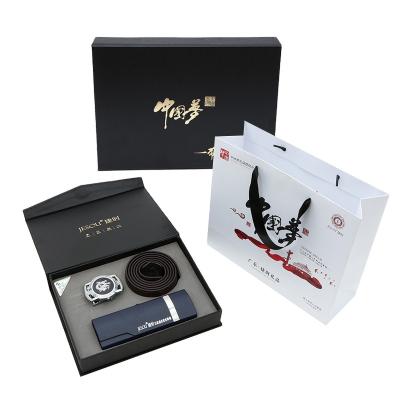 China Hot Sale men's top layer cowhide belt sunglasses suit exquisite gift box packaging men's high-end gifts en venta