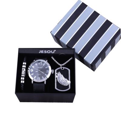 China 2020 new factory direct sale web celebrity with men's fashion all-in-one quartz watch bracelet necklace valentine's day gift wat for sale