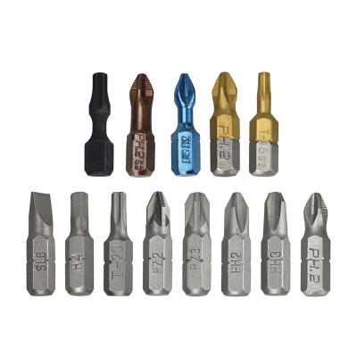 China Non-Slip Magnetic Screwdriver Bit1 Thumb (25mm) 1/4 Inch Hex Shank Driver S2 Screwdriver Bit for sale