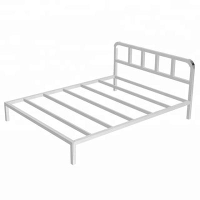 China Modern Simple Home Furniture China Chinese Beds Steel Slatted Bed Steel Frame Metal Single Bed for sale