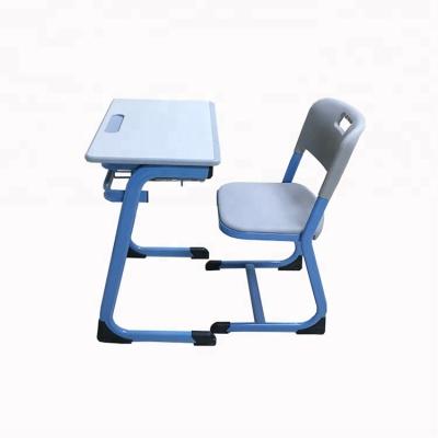 China Environmental Friendly Z Shaped Plastic Seats Student Chair Desk With Simple Storage for sale