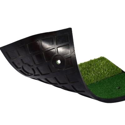 China Indoor Sport Golf Hitting Mat - Golf Heavy Duty Rubber Base Putting Green for sale