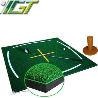 China Golf Accessories China Factory Golf Teaching Mat with Cross Line /customized size and type for indoor and outdoor use for sale