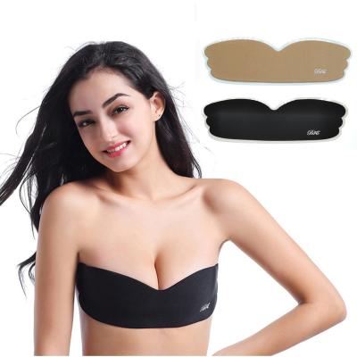 China Beautiful Women Sexy Girl Sexy Tube Bra and Brief Sets Push Up Self Adhesive Strapless Seamless Ladies One Piece Invisible Bra for sale