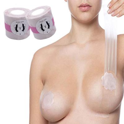 China 2022 New Nerd 2022 Medical Grade Clear Transparent Invisible Transparent Tape Nipple Tap Breast Lift Tape Bra Strapless Backless Breathable Tape Bra for sale