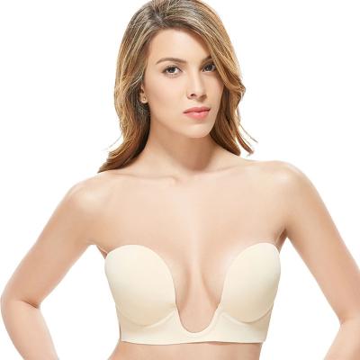 China 2022 New Arrival u Support Strapless QUICK DRY Deep Lift Women's Seamless Adhesive Invisible Bra Pads for sale