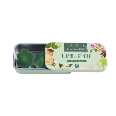 China Universal Scented Universal Durable Packaging Container Metal Tins Balm Box Case Cologne Pendant Sticker Perfume for sale