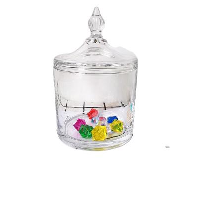 China Freshness Preservation The Most Popular Cylindrical Transparent Candy Glass Canister With Lid for sale