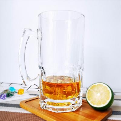 China High Quality Large Capacity Modern Manufacturer China Beer Reusable Glass Mug For Bar for sale