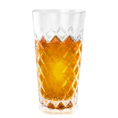 China Tall and Slim Tumbler Drinking Glassware Factory Direct Sale Transparent Clear Water Juice Milk Wine Cup Crystal Whiskey Liquor Glass for sale