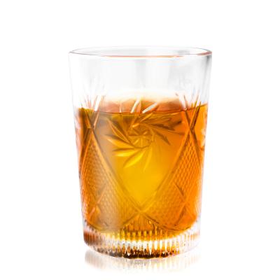 China High Quality Tumbler Wine Whiskey Cup Water Glass Crystal Glass Engraved Liquor Spirits Barware Wholesale for sale