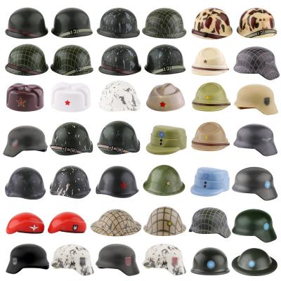 China Construction Toy MOC Soldier Helmet Building Block Hat Accessories Military Army Toys Ww2 for sale