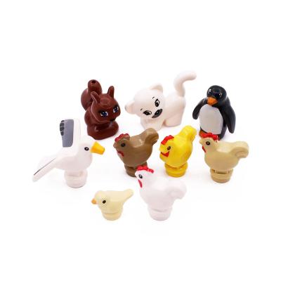 China Cat Bird Model Compatible Brand Building Block Toy Plastic Animal Small Particle Building Bricks Children Toys for sale