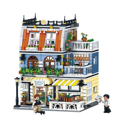 China The Garden Hotel of Toy City Street View Series Building Block Children's Puzzle Assembling Model Plastic Toys for sale