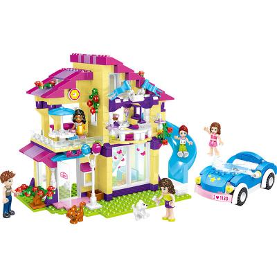 China Toy Friends Series Building Block Villa House Building Figures Bricks Toys Education For Girls for sale