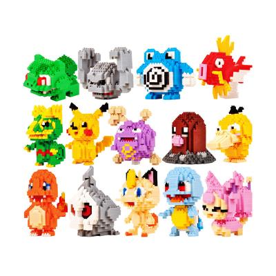 China Mini Brick Figures LNO Pocket Monster Building Blocks Toy Cartoon Micro Building Blocks for sale