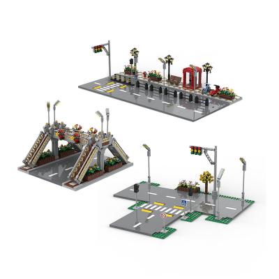 China Building Toy City Street View Road Baseplate MOC Building Block Road Plinth Set Compatible With Blocks Toys for sale