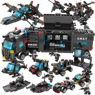 China Building Toy Hot Sale Police Car 8 Plastic 3 BANG Toys Robot Fighter Building Block Compatible Bricks Kids Gift for sale