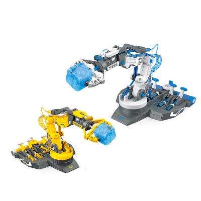 China Plastic Tech Hydraulic Robotic Arm 3 In1 Science Engineering Mechanical Education Toys for sale