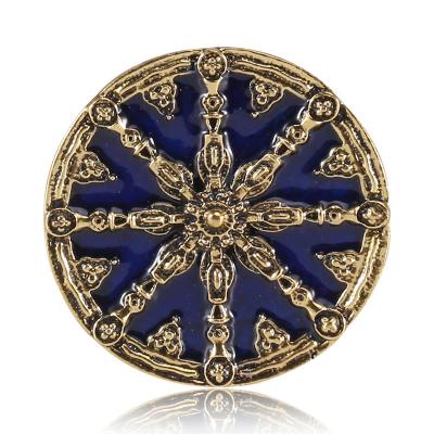 China Popular Luxury Pin Pin Bismillah Rudder Caster Metal Cross Brooches For Clothing Decoration for sale