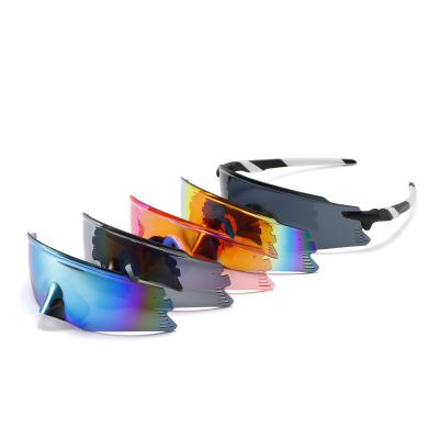 China 2022 New High Quality Outdoor Sports Sun Glasses Shade Mountain Bike Sports Rimless One Piece Lenses for sale