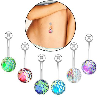 China Wholesale Creative Vintage Scale Navel New Fish Body Jewelry Body Jewelry Diaphragm Piercing Jewelry for sale