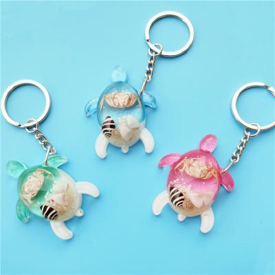 China New Tortoise Shape Key Chain Creative Acrylic Luminous Pendant Shiny Shiny Cartoon Key Chain for sale