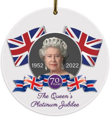 China Collections UK Wholesale Acrylic Souvenir Queen Elizabeth II Souvenir Badge Printing Accessory Queen Elizabeth II of Great Britain for sale