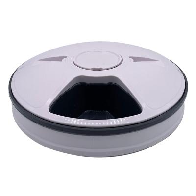 China Smart Electronic Automatic Pet Meal 6 Separate Trays Sprinkle Pet Cat Dog Bowl Timed Food Feeder for sale