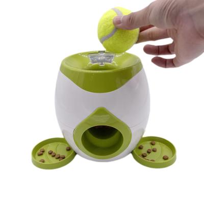 China New Automatic Pet Toy Feeders Tennis Food Pet Rewards Machine Training Smart Feeder For Dog for sale