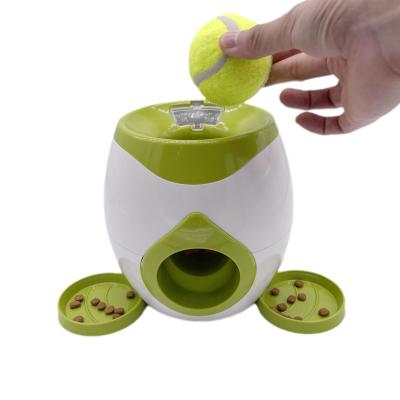 China Automatic Training Products Intelligent Pet Puzzle IQ Driver Dog Deluxe Interactive Toy with Tennis Ball Pet Rewards Machine Pet Driver for sale