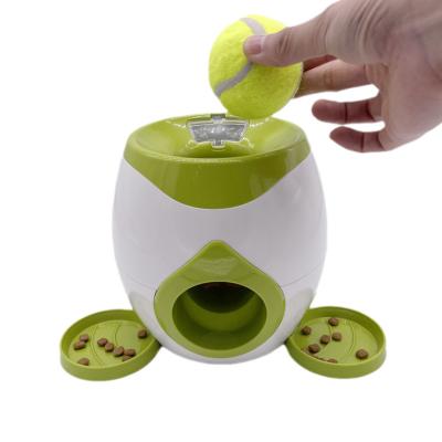 China New Automatic Pet Toy Feeders Tennis Food Pet Rewards Machine Training Smart Feeder For Dog for sale