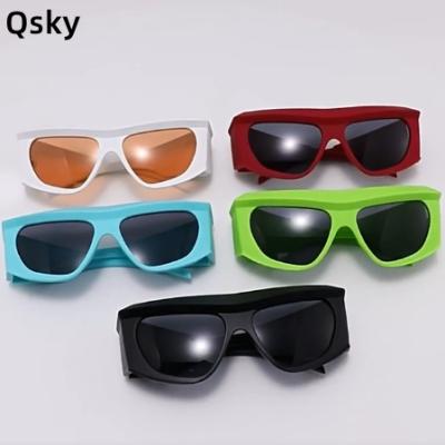 China QSKY fashion sunglasses cheap custom logo sports big frame y2k cycling one piece sunglasses for women 2023 for sale