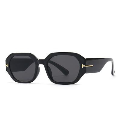 China 2022 New Arrival T Word Sunglasses Vintage Rectangle Narrow Sunglasses Retro Fashion Small Sunglasses Small Frame for sale