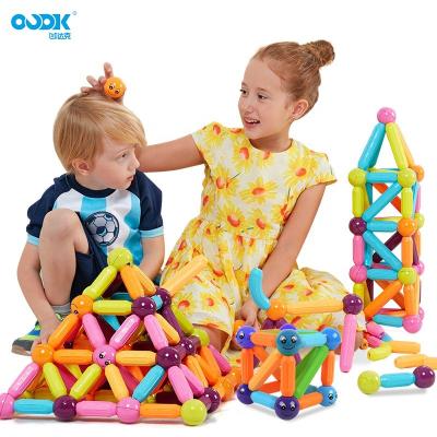 China OUDK Eco-friendly Material Toys Puzzle Building Blocks Bricks Building Blocks Stick Children Magnetic Educational Plastic Toy 3D Magnet for sale