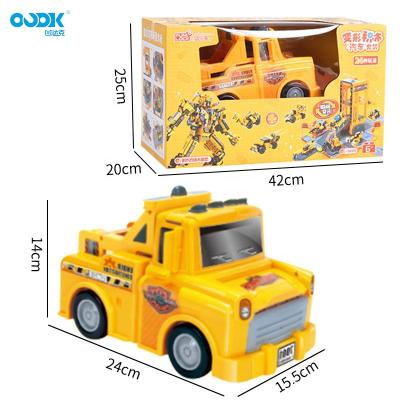 China Eco-friendly Material OUDK Toys Children Engineering Building Block Car 12IN1 DIY Deformation Jurassic World Of Changeable Toys for sale