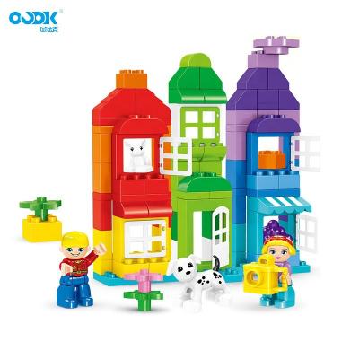 China OUDK Eco-Friendly Material Toys Children DIY Toys Large Creative Changeable Building Block Child Educational Brick Stacking Toy Maker for sale