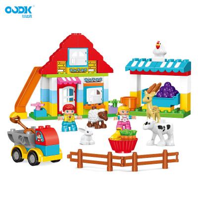 China Eco-friendly Material OUDK Toys MOC Small Farm Building Blocks DIY Assembling Big Legoed Building Block Bricks For Kids for sale