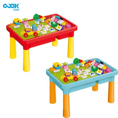 China Eco-Friendly Material OUDK Toys Amazon Hot Selling Large Function Block Multi Particle Table Building Blocks Learning Table For Children for sale