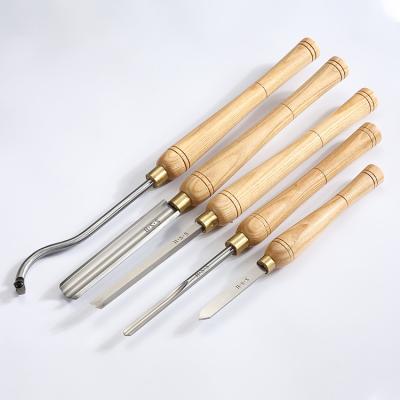 China External Turning Tool Customized Logo Wood Chisel Fine Polished 5Pcs Carving Chisel Set For Diy Carving for sale