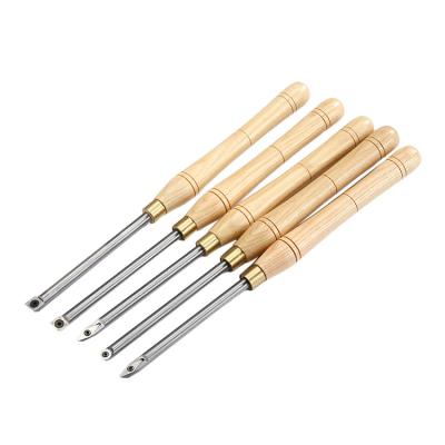 China 5Pcs HSS Tool Wood External Turning Professional Woodworking Chisel Carving Chisel Set For Wood Turning for sale