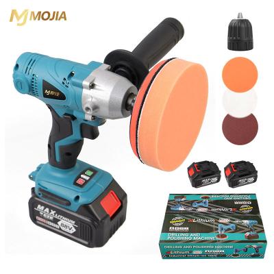 China Multifuntion Mojia Mini Lithium 48V/88V Cordless Drill Floor Car Polisher Machine Pad Sander Waxing for sale