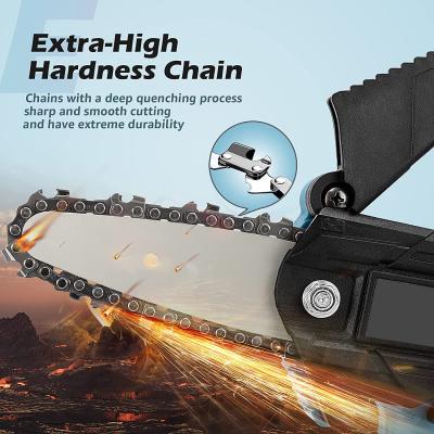 China 4-Inch Anti-Skid 20V Mini Portable Cordless Power Chain Saws for Yard Tree with 2pcs Batteries for sale