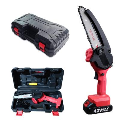 China 6-Inch 88V Mini Power Anti-Slip Handheld Cordless Chainsaw for Yard Tree Branch, Wood Cutting with One Battery for sale