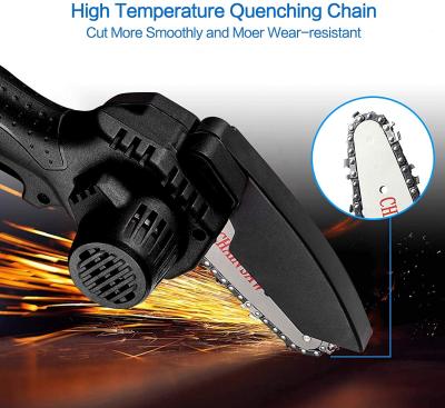 China 4-Inch Anti-Slip High Carbon Steel Cordless Chainsaws Portable Machine For Orchard Tree With 1pcs Battery 1pcs Charger for sale