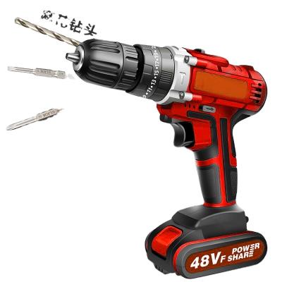 China Ffordable and Reliable Product for Home Use 48V Portable Brushless Impact Electric Drill with Two Batteries for Home Improvement and DIY Project WITH ONE BATTERY for sale