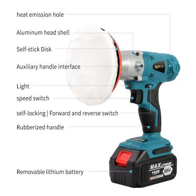 China Multifuntion 48V/88V Hand Held Portable Double Action Polisher Rechargeable Drill Polishing Machine for sale