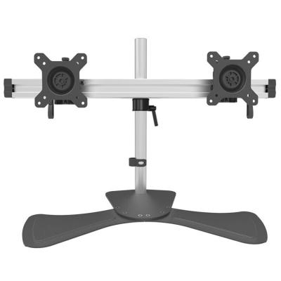 China Wholesale Fashionable Adjustable Backup Place Computer Monitor Holder Stand Double Arm Desk Mount Bracket for sale