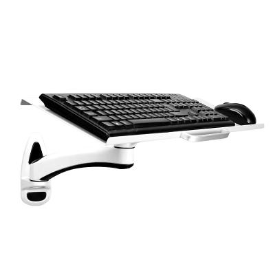 China Dual Use Foldable Aluminum Alloy Keyboard Tray and Monitor Wall Mount Keyboard Stand for sale