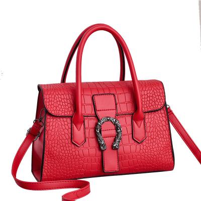 China Other Lady Fashion Bags Crocodile Pattern Designer Famous Brands Luxury Shoulder Bags Ladies Purses Handbags for sale